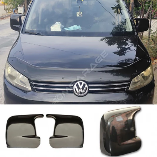 Vw Caddy Mk2 Batman Yarasa Ayna Kapağı Piona Black ABS 2005 - 2014