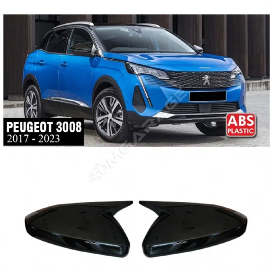 Peugeot 3008 Batman Yarasa Ayna Kapağı Piona Black ABS 2017+