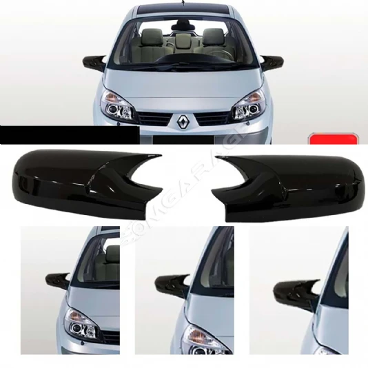 Renault Scenic 2 Batman Yarasa Ayna Kapağı Piona Black ABS 2004-2009