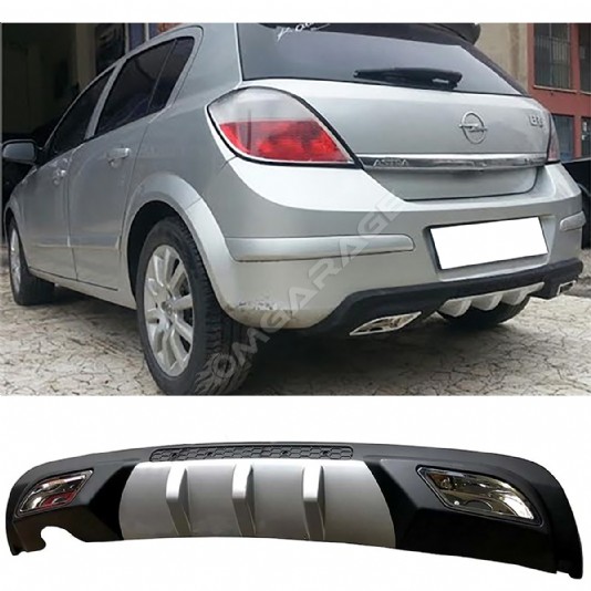 Opel Astra H Difüzör Difizör Gri + Kare Egzoz Görünüm C Tip 2004 - 2009