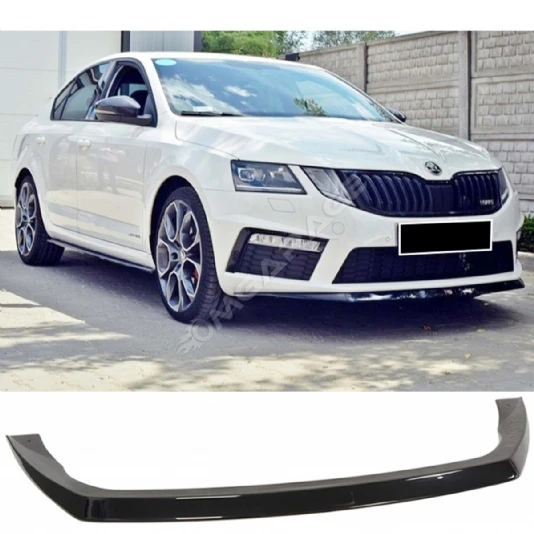 Skoda Octavia Mk3 VRS Ön Lip Parlak Siyah Plastik 2013-2017