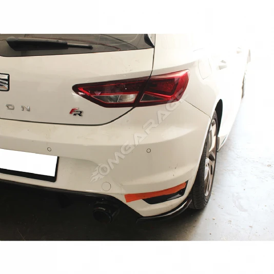Seat Leon Mk3 Aero Tampon Sağ - Sol Flapları Parlak Siyah Plastik