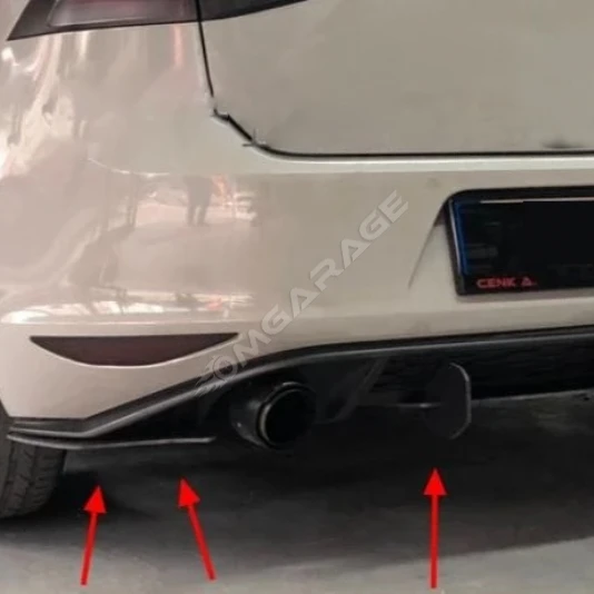VW Golf 7 R Tampon Flap Flaplar Splitter Bıçak