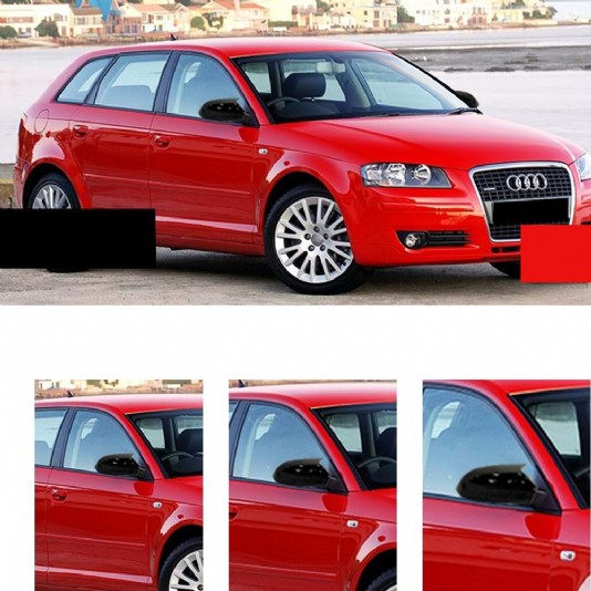 A3 8P Batman Yarasa Ayna Kapağı Parlak Siyah 2008 - 2012 Makyajlı Kasa Abs Plastik