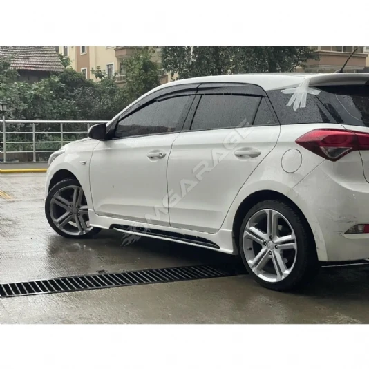Hyundai i20 Custom Yan Marşpiyel Seti Mat Siyah Plastik 2 Adet