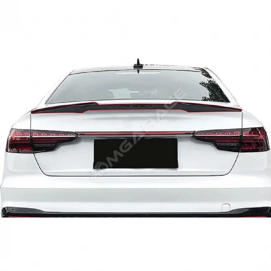 Audi A4 B9 Sedan M4 Bagaj Üstü İthal Spoiler Parlak Siyah Plastik Spoyler 2018+