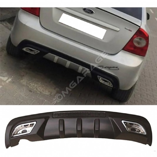 Ford Focus 2 Difüzör Difizör Siyah + Kare Egzoz Görünüm C Tip 2004 - 2010