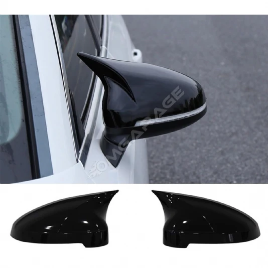 Audi A5 B9 Batman Yarasa Sinyalli Ayna Kapağı Piano Black ABS 2016 2017 2018 2019 2020