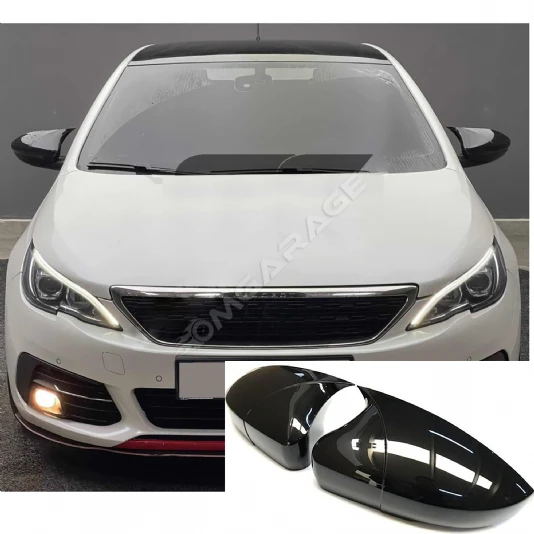 Peugeot 308 Batman Yarasa Ayna Kapağı Piona Black ABS 2014 - 2021