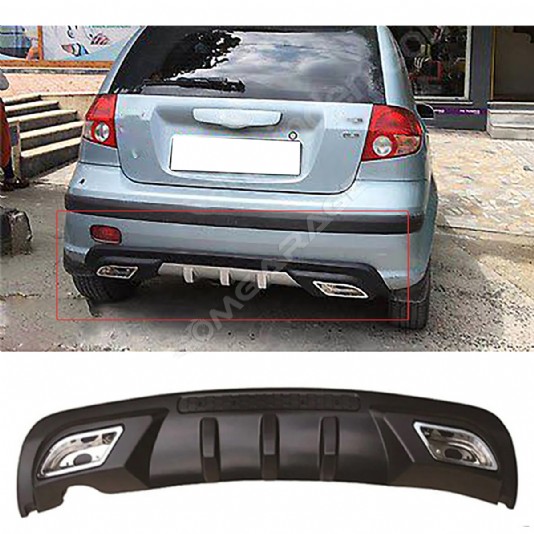 Hyundai Getz Difüzör Difizör Siyah + Kare Egzoz Görünüm C Tip