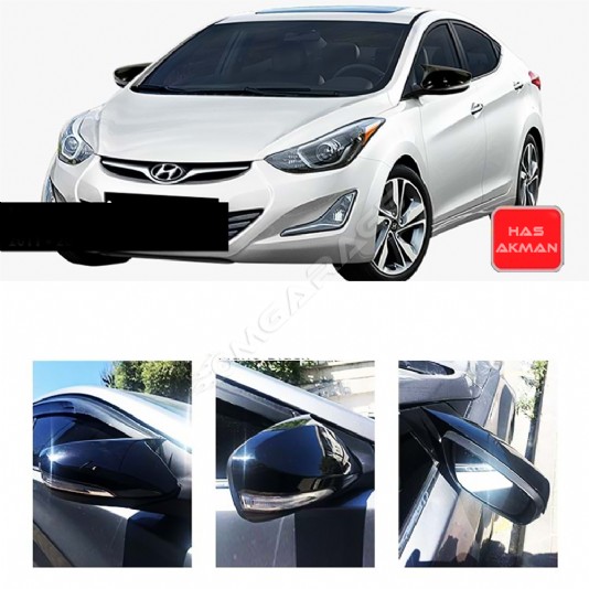 Hyundai Elantra Sinyalli Batman Yarasa Ayna Kapağı Piano Black 2011 2012 2013 2014 2015