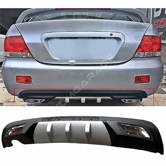 Mitsubishi Lancer Difüzör Difizör Gri + Kare Egzoz Görünüm C Tip