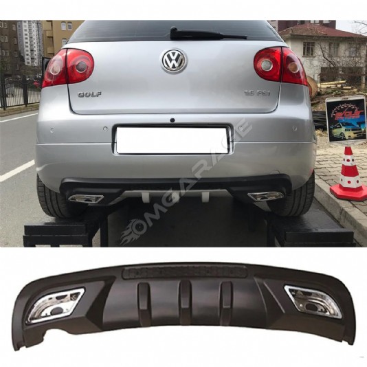 Vw Golf Mk5 Difüzör Difizör Siyah + Kare Egzoz Görünüm C Tip 2003-2009