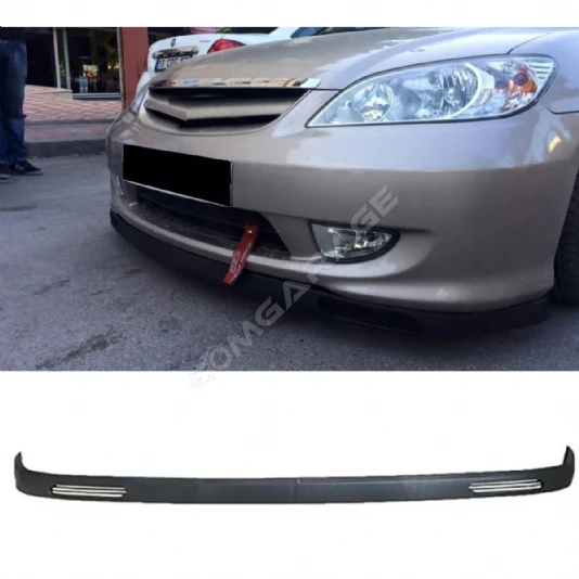 Honda Civic 2003 - 2006 Lgn Tip V2 Ön Lip Mat Siyah Uyumlu