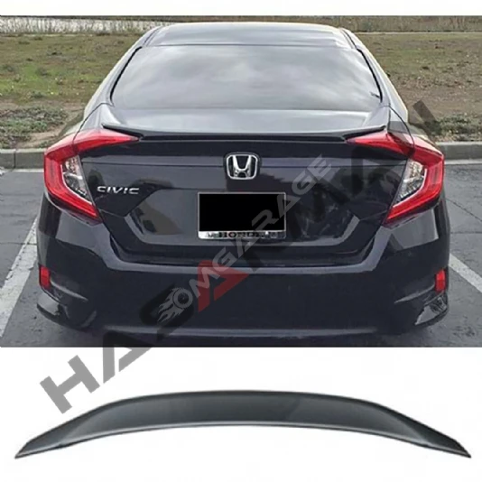 Honda Civic Fc5 Bagaj Üstü Anatomik Spoiler V2 Piona Black 2016 2017 2018 2019 2020 2021 Ithal