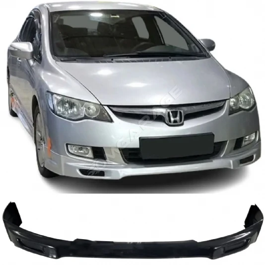 Honda Civic Fd6 Makyajsız 2006-2009 Kasa Için Makyajlı Ön Ek Karlık Mat Siyah Plastik