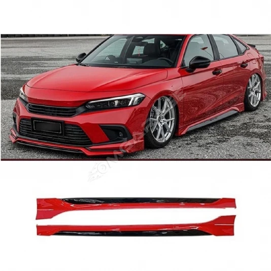 Honda Civic FE1 2022 2023  Yeni Model Marşpiyel Seti Mat Siyah Plastik 2 Adet