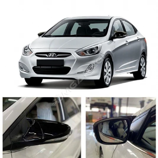 Hyundai Accent Blue Sinyalli Batman Yarasa Ayna Kapağı Piano Black 2011 Ve 2019 Arası