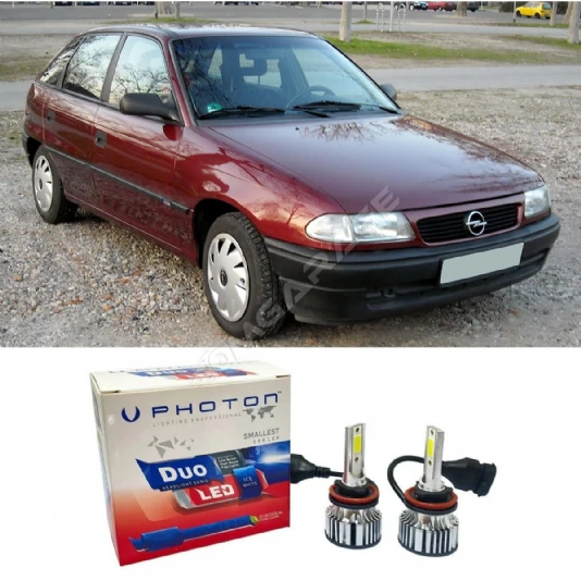Opel Astra F Led Xenon Uzun + Kısa Far Ampulü H4 Duo Yeni Seri Beyaz 1993-1998