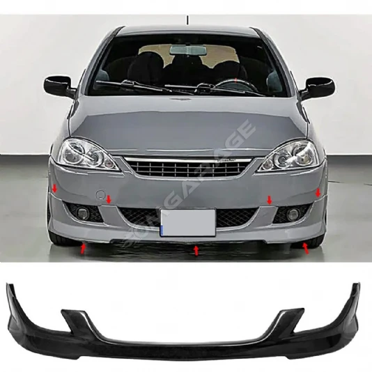 Opel Corsa C Ön Ek Karlık Mat Siyah Plastik 2000 2001 2002 2003 2004 2005 2006 Uyumlu