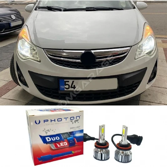 Opel Corsa D Led Xenon Kısa Far Ampulü H7 Duo Yeni Seri Beyaz 2006-2014 Uyumlu