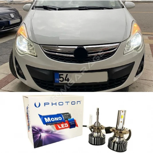 Opel Corsa D Led Xenon Kısa Far Ampulü H7 Mono Yeni Seri Beyaz 2006-2014 Uyumlu