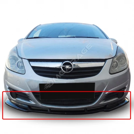 Opel Corsa D Ön Lip Parlak Siyah Ön Ek Plastik 2006 - 2014