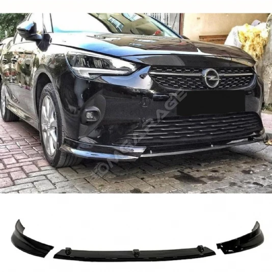 Opel Corsa F Race Ön Lip Piano Black 3 Parça 2019 2020 2021 Abs Plastik