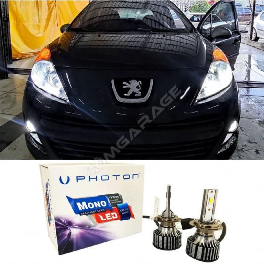 Peugeot 207 Led Xenon Kısa Far Ampulü H7 Mono Yeni Seri Beyaz Uyumlu