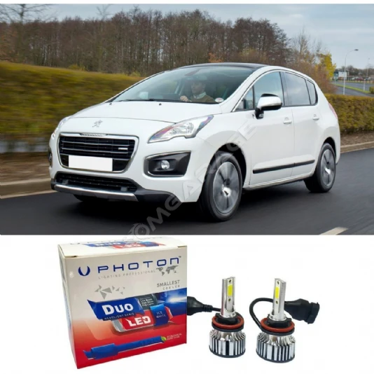 Peugeot 3008 Led  Xenon Uzun Far Ampulü HB3 9005 Duo Yeni Seri Beyaz 2013-2016