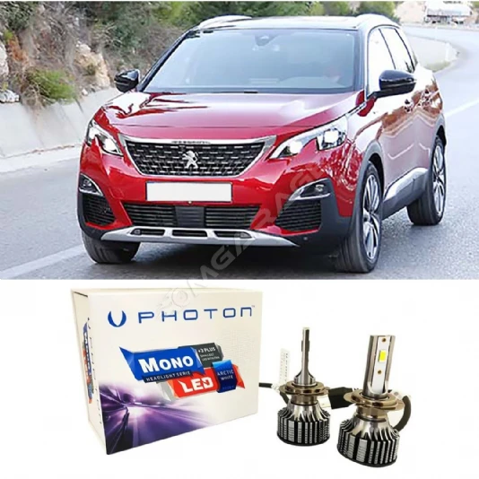Peugeot 3008 Led Xenon Uzun Far Ampulü HB3 9005 Mono Yeni Seri Beyaz 2016+