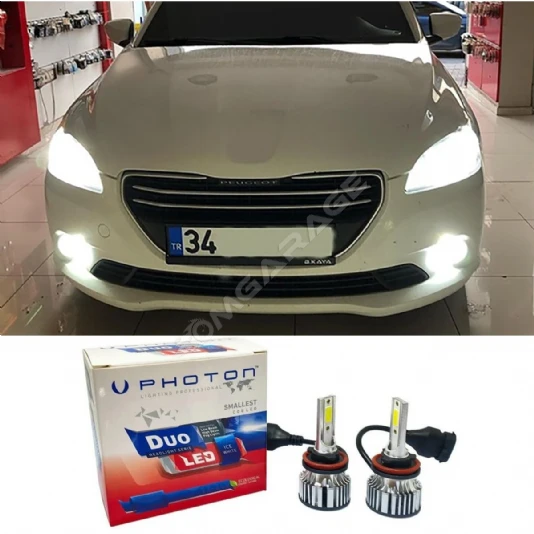 Peugeot 301 Led Xenon Kısa Far Ampulü H7 Duo Yeni Seri Beyaz 2012-2017