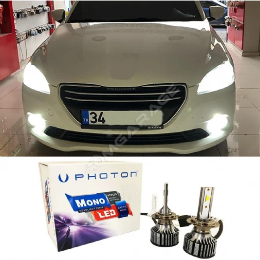 Peugeot 301 Led Xenon Uzun Far Ampulü H1 Mono Yeni Seri Beyaz 2012-2017