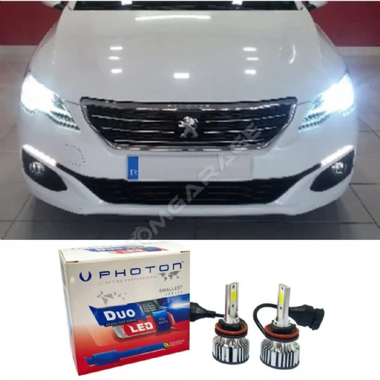 Peugeot 301 Led Xenon Uzun Far Ampulü H1 Duo Yeni Seri Beyaz 2017+