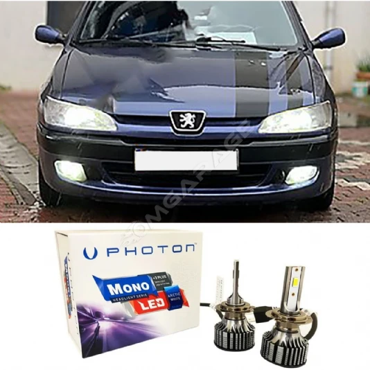 Peugeot 306 Led Xenon Kısa Far Ampulü H7 Mono Yeni Seri Beyaz 1996+