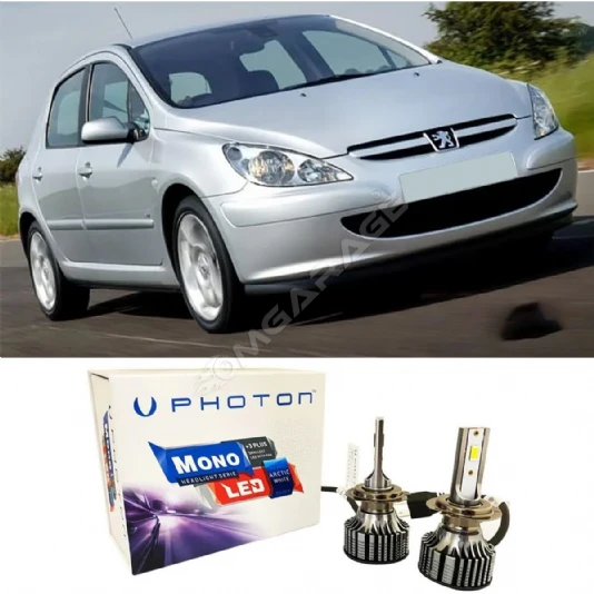 Peugeot 307 Led Xenon Kısa Far Ampulü H7 Mono Yeni Seri Beyaz 2000-2005