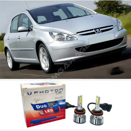 Peugeot 307 Led Xenon Uzun Far Ampulü H1 Duo Yeni Seri Beyaz 2000-2005