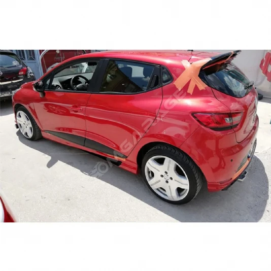 Renault Clio 4 Custom Yan Marşpiyel Seti Plastik Mat Siyah 2012-2019 Uyumlu