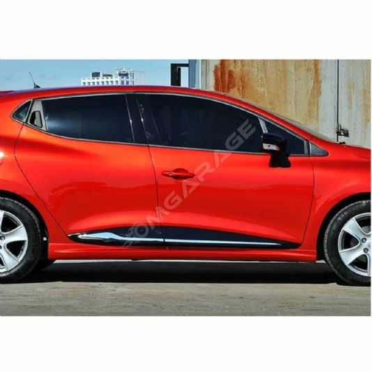Renault Clio 4 Sport Marşpiyel Seti Mat Siyah Plastik 2012 2013 2014 2015 2016 2017 2018 2019