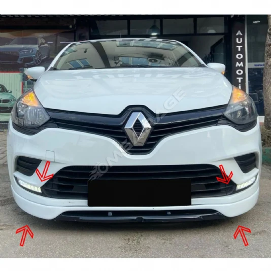 Renault Clio 4 Ön Ek Karlık Mat Siyah Plastik Makyajlı Kasa 2016 2017 2018 2019