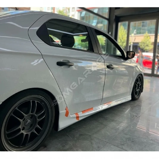 Citroen C Elysee Yan Marşpiyel Seti   2012 - 2022 Mat Siyah Plastik 2 Adet