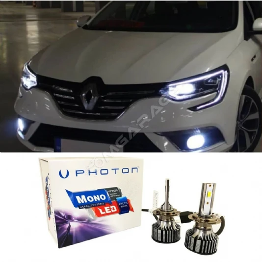 Renault Megane 4 Led Xenon Sis Far Ampulü H16 Mono Yeni Seri Beyaz Uyumlu