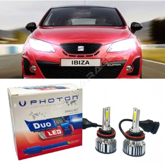 Seat ibiza Mk4 Led Xenon Kısa Far Ampulü H7 Duo Yeni Seri Beyaz 2008-2016 Uyumlu