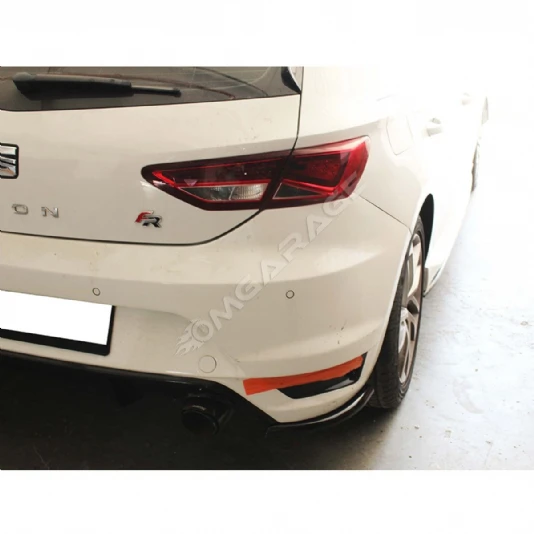 Seat Leon Mk3 Fr Aero Arka Flap Set Piona Black Plastik 2012 - 2016 Uyumlu