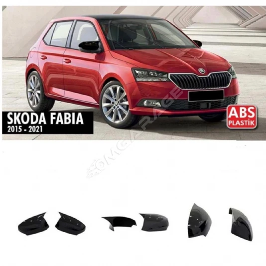 Skoda Fabia Sinyalli Batman Yarasa Ayna Kapağı Piano Black 2015 2016 2017 2018 2019 2020 2021