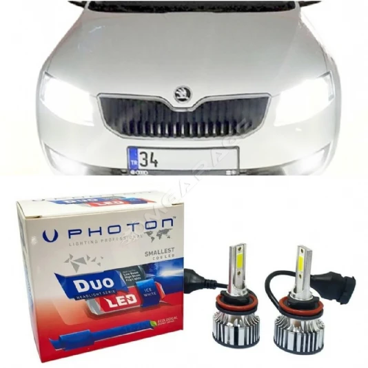 Skoda Octavia Mk3 Led Xenon Kısa Far Ampulü H7 Duo Yeni Seri Beyaz 2013-2017