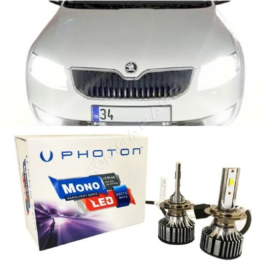 Skoda Octavia Mk3 Led Xenon Kısa Far Ampulü H7 Mono Yeni Seri Beyaz 2013-2017 Uyumlu