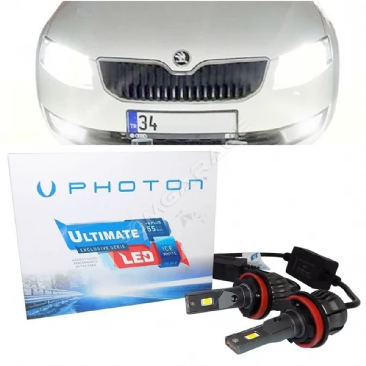 Skoda Octavia Mk3 Led Xenon Uzun Far Ampulü H15 Ultimate Yeni Seri Beyaz 2013-2017