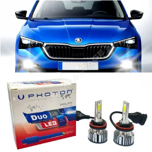 Skoda Scala Led Xenon Sis Farı Ampulü H8 Duo Yeni Seri Beyaz 2019+