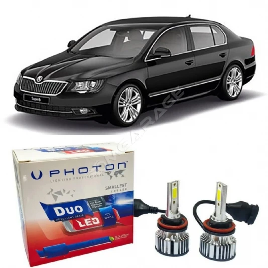 Skoda Superb 2 Led Xenon Sis Farı Ampulü H8 Duo Yeni Seri Beyaz 2008-2015
